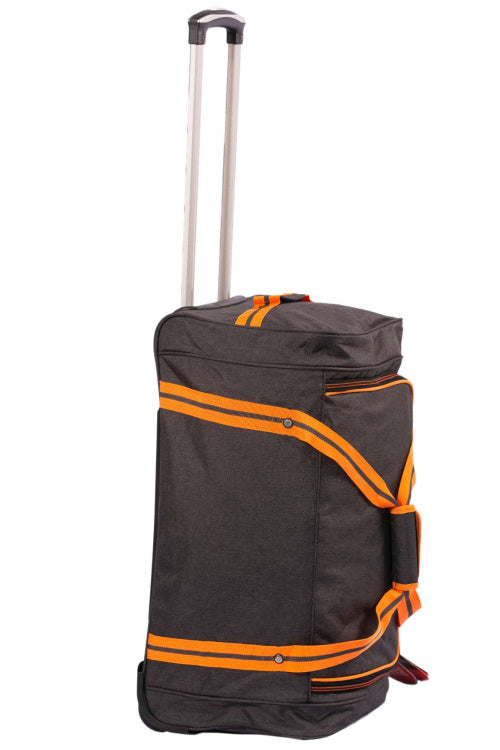 Alezar sports bag on two wheels, Grey-Orange 24"