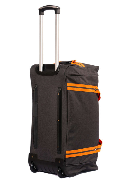 Alezar sports bag on two wheels, Grey-Orange 24"