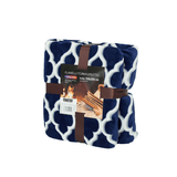 Fleece Blanket 150*200 cm, Blue/White